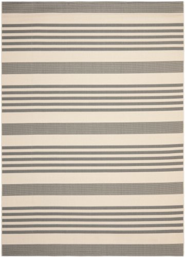 Safavieh CY6062-236 Courtyard Collection Indoor/Outdoor Area Rug, 9-Feet by 12-Feet, Bone and Grey On Sale