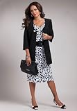Roamans Plus Size Polka Dot Shift Jacket Dress