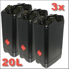 3 x Oxid7 Benzinkanister Kraftstoffkanister Kanister UN schwarz 20 Liter 20L - 3 St�ck -