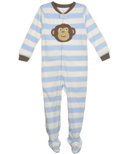 Carter's Boys 1-piece Micro-fleece Pajamas (5T, Monkey Ivory) Color: Monkey Ivory Size: 5 NewBorn, Kid, Child, Childern, Infant, Baby