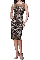 Tulle Cocktail Lace Mother-of-the-Bride Dress 