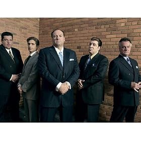 JAMES GANDOLFINI AS TONY SOPRANO, MICHAEL IMPERIOLI AS CHRISTOPHER MOLTISANTI, STEVE VAN ZANDT AS SILVIO DANTE, TONY SIRICO AS PAULIE 'WALNUTS' GUALTIERI, STEVE SCHIRRIPA AS 'BACALA' BACCALIERI FROM THE SOPRANOS #1 - Photo cin�matographique en couleur - AFFICHE - 60x50cm