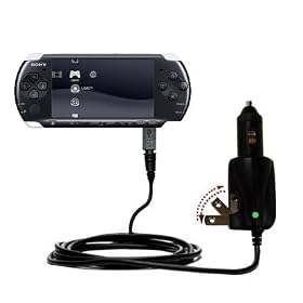 Car and Home 2 in 1 Combo Charger with TipExchange Technology for the Sony PSP-3001 Playstation... by Gomadic PSP-3001 Playstation Portable Slim