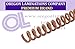Spiral Binding Coils 8mm (5/16 x 15-inch Legal) 4:1 [pk of 100] Light Brown (PMS 1615 C)