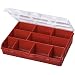 Stack-On SBR-10 10 Compartment Storage Organizer Box with Removable Dividers, Red