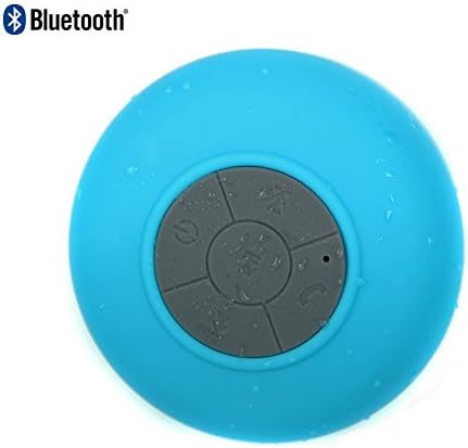 COISOUND Waterproof Wireless Bluetooth Shower Speaker Handsfree Speakerphone Compatible with All Bluetooth Devices Iphone ipad and All Android Devices for Bath Swimming Pools(Blue)