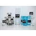 50 Fancy Rectangle Chalkboard Sticker Variety Pack with Chalk Pen in 4 Label Sizes