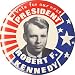 Pinback button promoting Robert Kennedy for president, 1968. Issued for the Democratic primaries 3.5"