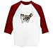 norwegian forest - Norwegian Forest Cat- Image - Raglan 3/4 Sleeve T-Shirt, White/Red, X-Large