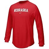 Nike Nebraska Cornhuskers Scarlet Waffle Long Sleeve Crew Top