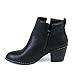 Reneeze POLO-01 Women's Zipper Stacked Chunky Heels Strappy Ankle Booties