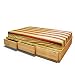 Gothic Cabinet Craft Unfinished Wood King Captain's Storage Bed With Six Drawers