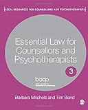 Essential law for counsellors and psychotherapists