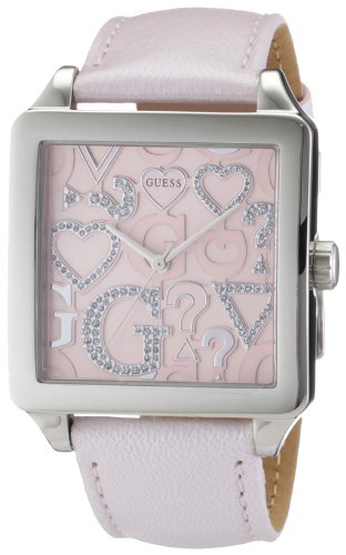 Guess Damen-Armbanduhr Icon Squared Analog Leder W80056L2 Preisvergleich