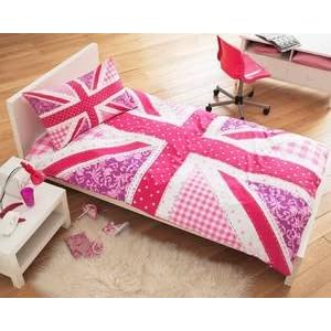 Housse de Couette avec le drapeau anglais Union Jack Rose