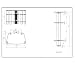 Clear Glass TV Stand 800mm wide