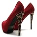 Ollio Women's Platform Shoe Faux Suede Stiletto Leopard High Heels Multi Color Pump