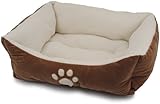 IMAGE OF Brinkmann Pet Paw Print Pet Bed, 25-Inch, Brown