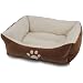 Brinkmann Pet Paw Print Pet Bed, 25-Inch, Brown