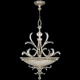 Fine Art Lamps 704440 Oversized Bowl Pendant Silver Beveled Arcs crystal Indoor Lighting