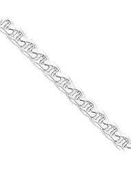 Sterling Silver 6.8 mm High Polish Mariner Anchor Link Chain Necklace 16" - 30" Available