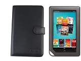 NookColor Leather Executive Folio Cover / Case Black (Fits 7
