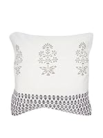 ICONS CORNER Cojín Artesanal (Gris / Blanco)