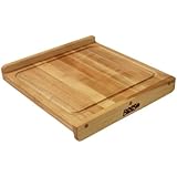 John Boos 23-3/4-Inch Square Reversible Maple Cutting Board with Gravy Groove