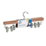 Woolite Cedar Skirt Hangers With Clips, 3 Pack