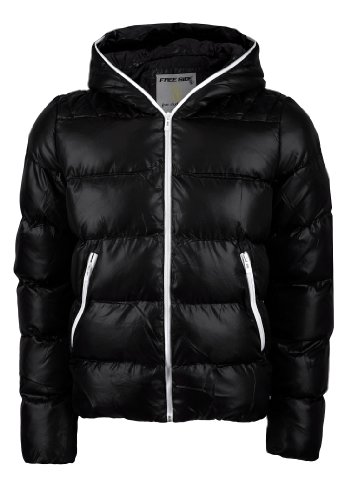 NYC Specials Bubble Daunen Winter Jacke, schwarz-weiss, Gr��e: XL