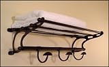 Oil Rubbed Bronze Paris Hotel Towel Rack - Large