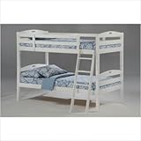 Zest Sesame Twin Over Twin Bunk Bed in White