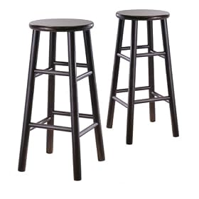 Click here to buy Winsome Wood S 2 Wood 30-Inch Bar Stools, Espresso Finish by Winsome.