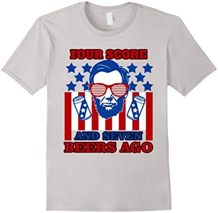 Men's Party like It's 1776 T-Shirt Medium Silver