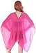 Simplicity Women's Sheer Chiffon Caftan Wrap Poncho Tunic Top, Rose