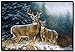 Winter Storm Deer Wildlife Doormat Mat Rug