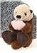 Plush Bean Bag Sea Otter with Shell 5.5