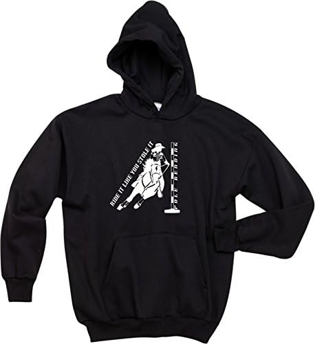 Pole Bending Horse &amp; Rider Black Hoodie