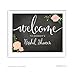 Andaz Press Personalized Wedding Party Signs, Chalkboard Pink Coral Floral Roses Print, 8.5x11-inch Wall Art, Poster, Gift, Welcome to Madison's Bridal Shower Sign, 1-Pack, Custom Made Any Name