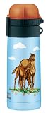 Produkt-Bild: alfi Isolier-Trinkflasche isoBottle Pferde, blau 0,35 l