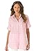 Roamans Women's Plus Size French Check Bigshirt