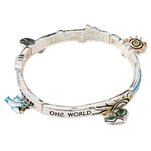 Go Green Stretch Bangle Bracelet Fashion Jewelry