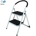 2 Tread Safety Non Slip Folding Step Ladder Stepladder Kitchen Stool