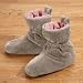 Down Filled Slippers; Latte/Pink