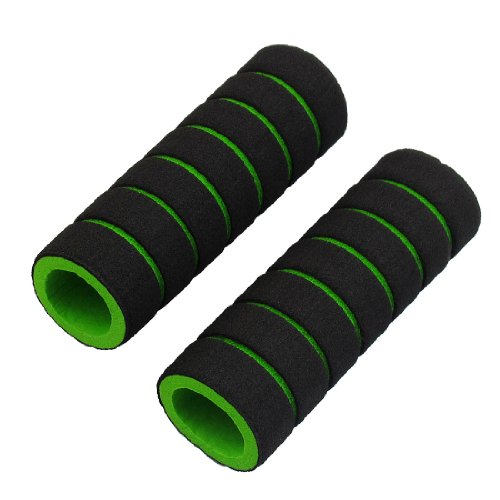 Como 2 Pcs Striped Nonslip Cycling Bike Handlebar Grip Cover Black Green On Sale
