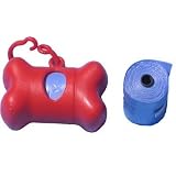 Bone Dispenser Pack, 15 Bags Bag Dispenser with Refill Multiple Colors