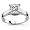 Platinum 1.50 Carat Princess Cut Trellis Setting Solitaire Diamond Ring - (G-H;SI1-2) Size 5