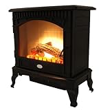 Dimplex Electraflame Lincoln Compact Free Standing Stove Heater in Black