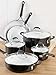 Calphalon 10 Piece Ceramic Nonstick Cookware Set, Medium, Black