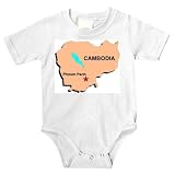 Onesie with map, cambodia, far